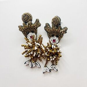Beaded Reindeer Earrings